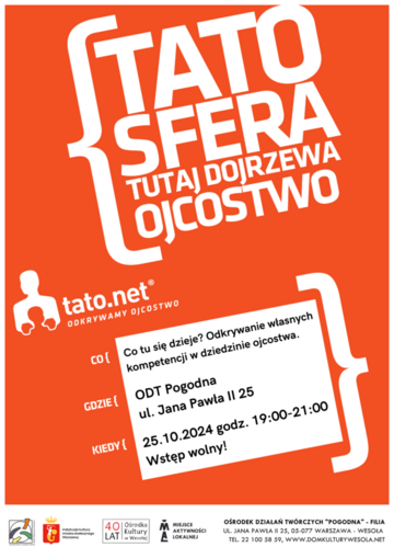Plakat Warsztat „Co tu się dzieje” dla ojców – rozwijaj swoje kompetencje!