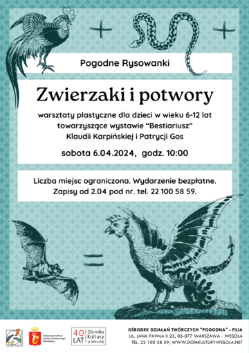 Plakat Warsztaty dla najmłodszych: Pogodne Rysowanki