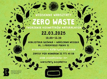 Plakat Warsztaty tworzenia naturalnych kosmetyków w duchu zero waste