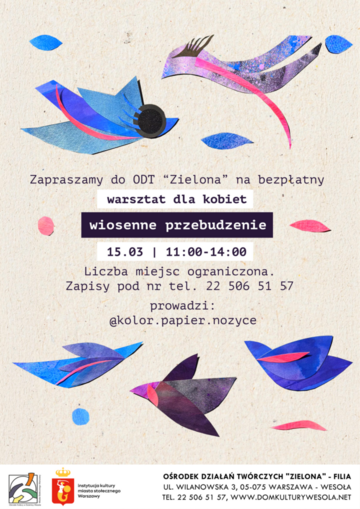 Plakat Warsztaty wiosenne: Tworzenie zawieszek inspirowanych naturą