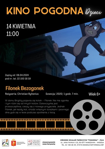 Plakat Wesoła animacja dla dzieci: Filonek Bezogonek